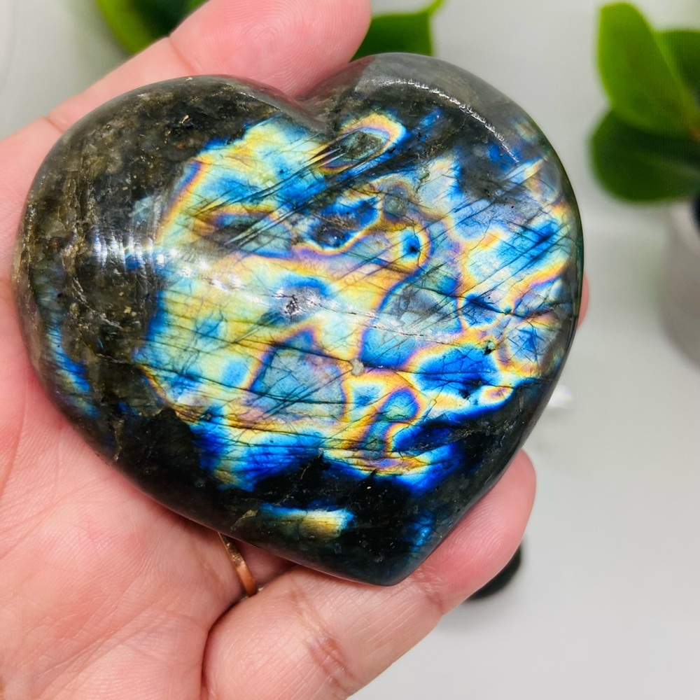 Labradorite Heart